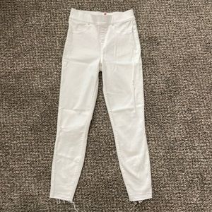 Spanx white denim jeans